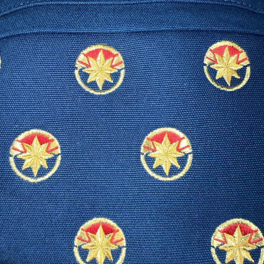 Marvel Loungefly Captain Marvel Mini Backpack Blue Red Gold‎ Embroidered Bag